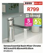 Sensea Essential Basin Mixer Chrome W5.1cm x D15.95cm x H15.05cm 81486415