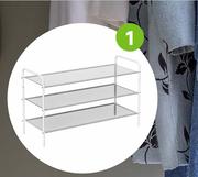 Spaceo Studio Stackable Shoe Rack White 81461781