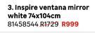 Inspire Ventana Mirror White 74 x 104cm 81458544