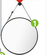 Inspire Barbier Mirror Black 57cm 81484768