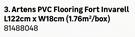 Artens PVC Flooring Fort Invarell L122cm x W18cm (1.76 Sqm/Box) 81488048-Per Sqm