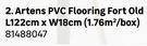 Artens PVC Flooring Fort Old L122cm x W18cm (1.76 Sqm/Box) 81488047-Per Sqm