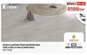 Artens Laminate Flooring Medio Apia 1292 x 193 x 8mm (2.49 Sqm/Box) 81477258-Per Sqm