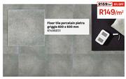 Floor Tile Porcelin Pietra Griggio 600 x 600mm 81496851-Per Sqm