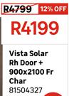 Vista Solar Rh Door + 900 x 2100 FR Char 81504327