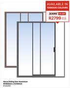 Abcus Sliding Door Aluminium W1800mm x H2100mm 81482087