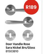 Door Handle Rose Sara Nickel Brs/Gloss 81503810