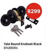 Yale Round Knobset Black 81488064