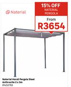 Naterial Horali Pergola Steel Anthracite 2 x 3m 81452793