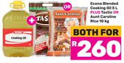 Econo Blended Cooking Oil 5Ltr Plus Tastic Or Aunt Caroline Rice 10kg-For Both