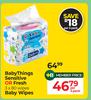 Baby Things Sensitive Or Fresh Baby Wipes-3 x 80 Wipes