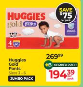 Huggies Gold Pants Sizes 3-6-Per Pack