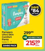 Pampers Ultra Skin Comfort Pants Sizes 3-7-Per Pack