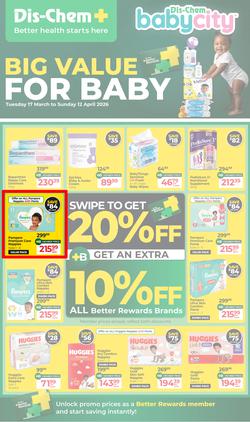 Dis-Chem : Big Value For Baby (17 March - 12 April 2026), page 1