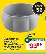 Baby Things Pumpkin Shaped Silicone Feeding Bowl With Suction