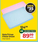Baby Things Fitted Sheet Standard