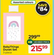 Baby Things Duvet Set 3 Piece