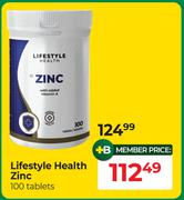 Lifestyle Health Zinc 100 Tablets