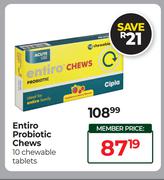 Entiro Probiotic Chews 10 Chewable Tablets