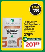 Food Grown Full Spectrum Digestive Enzymes 60 Capsules