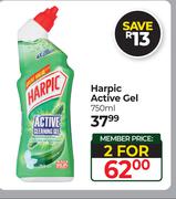Harpic Active Gel-For 2 x 750ml