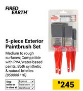 Fired Earth 5 Piece Exterior Paintbrush Set 850000110