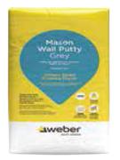 Weber 20Kg Mason Wall Putty Grey 850036756