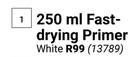 Spray Mate 250ml Fast Drying Primer White 13789