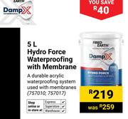 Fired Earth Damp-X 5L Hydro Force Waterproofing With Membrane 757010, 757017