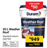 Duram 20L Weather Roof 562754