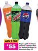 Pepsi Light Or Pepsi Original Or Pepsi Max Or Mirinda Orange Or Mountain Dew-For Any 3 x 2 Ltr