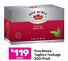 Five Roses Tagless Teabags-200's Pack