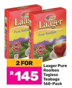 Laager Pure Rooiboox Tagless Teabgs 160's Pack-For 2