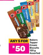 Bakers Topper Cream Biscuits Assorted-For Any 5 x 125g