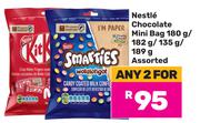 Nestle Chocolate Mini Bag Assorted-For 2 x 180g/182g/135g/189g
