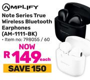 Amplify Note Series True Wireless Bluetooth Earphones AM-1111-BK