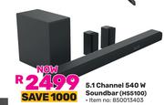 Hisense 5.1 Channel 540W Soundbar HS5100