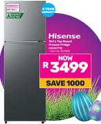 Hisense 154Ltr Top Mount Freezer Fridge H225TTS