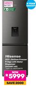 Hisense 323Ltr Bottom Freezer Fridge With Water Dispenser H425BIT-WD