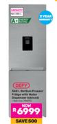 Defy 348Ltr Bottom Freezer Fridge With Water Dispenser DAC645