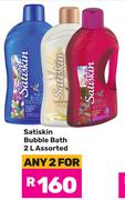 Satiskin Bubble Bath Assorted-For Any 2 x 2L