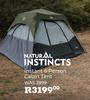 Natural Instincts Instant 6 Person Cabin Tent