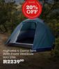 Natural Instincts Highland 4 Dome Tent With Front Vestibule