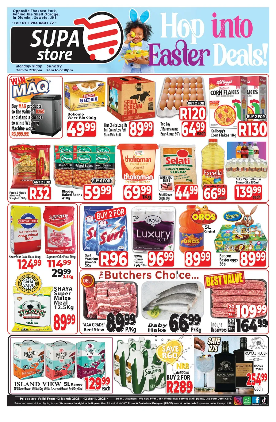 SUPA Store : Hop Into Easter Deals (13 March - 12 April 2026)