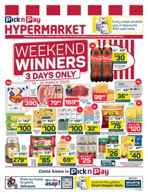 Pick n Pay Hypermarket Gauteng, North West & Free State : Weekend Winners (13 March - 15 March 2026)