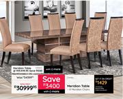 Meridian Table + 8 Meridian Chairs