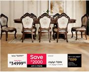 Jaylyn Table + 8 Jaylyn Chairs