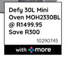 Defy 30Ltr Mini Oven MOH2330BL 10290745