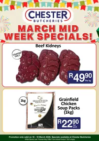 Chester Butcheries : March Mid Week Specials (16 March - 19 March 2026)