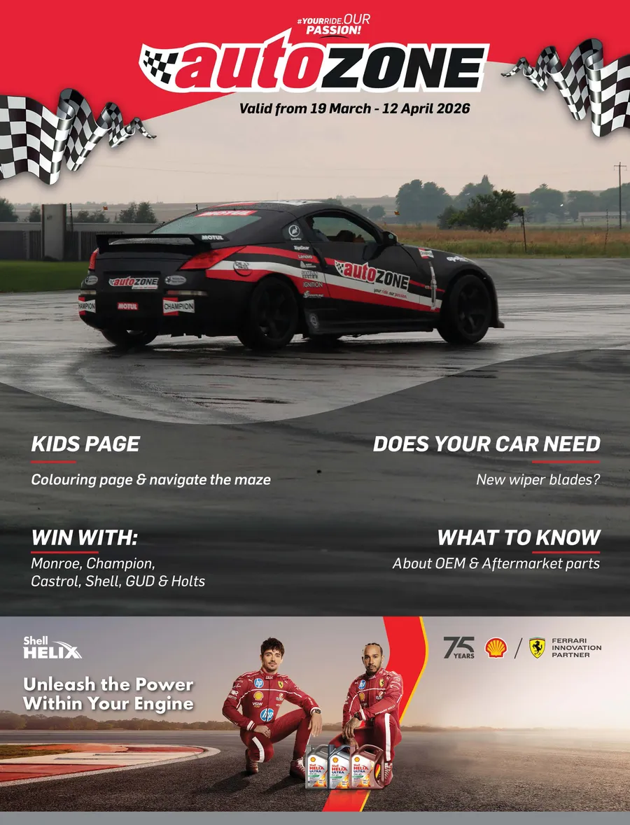 AutoZone : Specials (19 March - 12 April 2026)